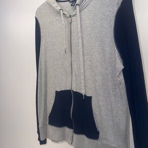 American Living Gray and Black Zip-Up Sweater